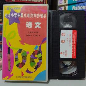 VHS录像带《英才小学生重点难点同步辅导语文六年级下学期》
实拍，品相自定