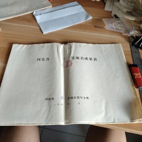 河北省蠡县地名成果表 8开油印