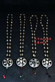 旧藏玛瑙天珠平安扣项链，做工精致，品相完美，标的是单个价钱 。