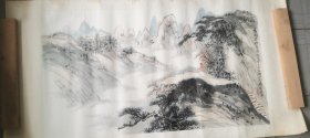 刘道容，山水作品，保真，94×53.5.