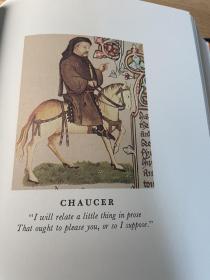 chaucer 乔叟经典 the canterbury tales《坎特伯雷故事集》chaucer 乔叟经典  franklin library1974年出版 真皮精装 限量收藏版 世界100伟大名著系列丛书