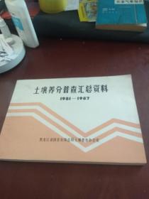 土壤养分普查汇总资料 1981-1987