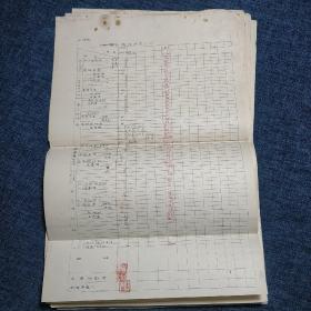 1956年  济南搪瓷厂  车间报表  少部分报表是空白未填   约40 张  油印