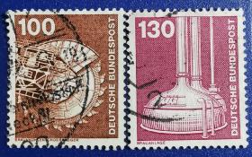 【德国邮票】1976年《工业成就》2信销(雕刻版)