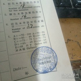 陈垣信札  附1938年辅仁大学成绩单  保真