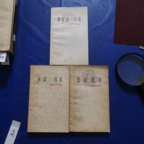 唐宋词一百首+宋诗一百首+楚辞选译（三本合售）