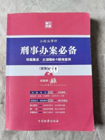 公检法律师刑事办案必备:依据集成·主流观点·疑难案例实体法分册（中册）二手正版如图实拍