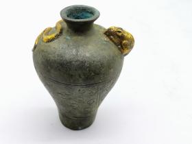古玩铜器收藏，蛇鼠罐，