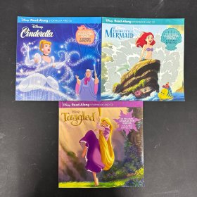 英文原版绘本 Disney Princess Read Along Storybook： 【3本合售】 无光盘