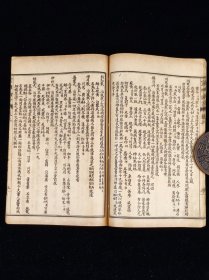 《宣明论方》,二册十五卷全,尺寸20.5/13.5厘米。又名《黄帝素问宣明论方》《医方精要宣明论》。15卷,金·刘完素撰,成书于公元1172年,是刘完素重要的临床著作。卷一、二把《内经》记载的六十一种病证加以解释与论述,并制定六十二方与其配合。以下诸卷共分十七门,每门先述总论,下列主治之方,计三百五十首左右。《宣明论方》是一部很有临床价值的著作,金元时期盛行于北方,与南宋的《和剂局方》形成了南北对