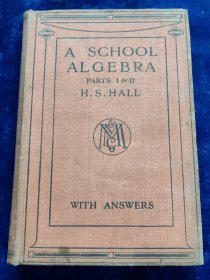 A SCHOOL ALGEBRA1935年（馆藏）精装 32开 1937年版