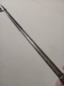 老铜烟袋杆 带龙纹图案 伸缩杆 长21.2伸长41.2 完整