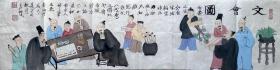 李彦杰  文会图
河北邯郸人，毕业于天津美院，精于水墨人物画，作品格调不俗，现为中国美术家协会会员。作品多次入选全国省市大展并被多家艺术机构收藏。