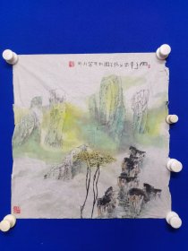 北京画院 ，老画家 ：童康明 国画 一幅（精品）尺寸46——————44厘米 ： 请大家看图片