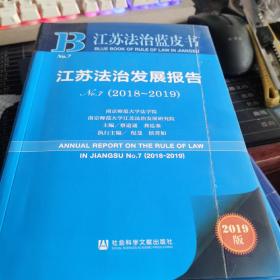 江苏法治蓝皮书：江苏法治发展报告No.7（2018-2019）