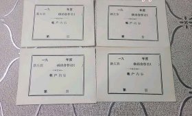 老票据供销合作单内蒙古新巴尔虎左旗，4张合售