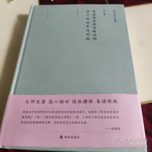 陈寅恪合集.史集：隋唐制度渊源略论稿唐代政治史述论稿