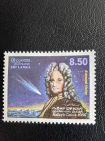 斯里兰卡邮票。哈雷彗星的发现者英国天文学家埃德蒙·哈雷。编号3977。本店经营全世界200个国家の新邮票，欢迎进店浏览、搜索、选购！