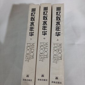 追忆似水年华（上中下册全）T206---精装大32开9品，94年1版1印