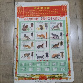 1972年历画 积极开展狩猎，支援社会主义建设。