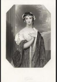 1837年英国雕版钢版画艺术莎士比亚画廊维尔吉利亚
