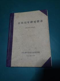 公农历年龄对照表 公历1861－2000，1977年版