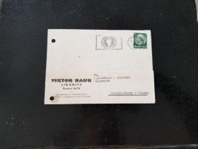 德国1941年兴登堡邮票实寄明信片 品相如图，有打孔。保真，包挂号，非假不退