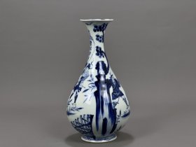 元青花蒙恬将军人物故事纹玉壶春瓶28x15