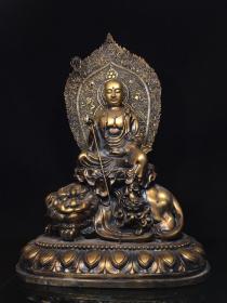 纯铜地藏王菩萨像，做工精美，包浆老气，宽36cm高55cm厚23cm，重10.4公斤，