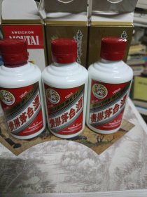 贵州茅台酒瓶100ml53%vol 3个附原装包装盒，条形码见图