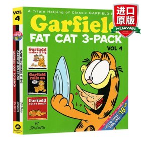 英文原版 Garfield Fat Cat 3-Pack #4 加菲猫漫画 3本套装 4 英文版 进口英语原版书籍