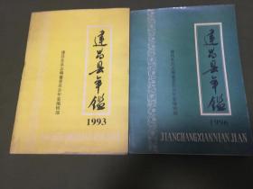 建昌县年鉴1993年、1996年共2本合售