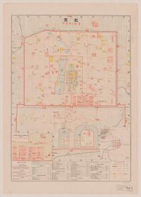 0671古地图1920 北京地图 日本国际观光局绘。纸本大小84.84*118.19厘米。宣纸艺术微喷复制