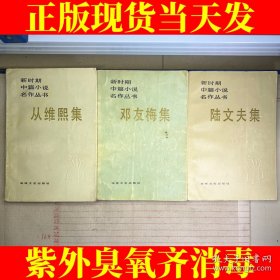 新时期中篇小说名作丛书：陆文夫集  邓友梅集  从维熙集（3册合售）