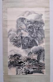 保真书画，冷宏《山水画》一幅，纸本镜心，尺寸：87*48.5