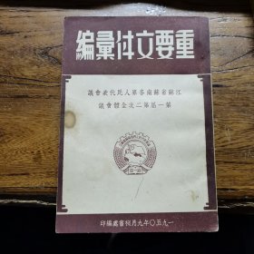 1950年江苏省苏南各界人民代表会议第一届第二次全体会议重要文件汇编