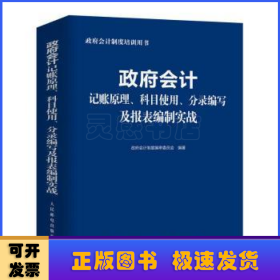 政府会计记账原理、科目使用、分录编写及报表编制实战