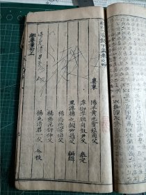 稀见明刻本《新刻四书镜，下孟》一册，存上孟第三卷第六页后半面至下孟第四卷第37页前半面，玄字不避讳本，部分书页有钢笔划迹，江苏娄东黄元会，李继贞，杨之颖编辑。半页八行每行卅字小字双行同，四周双边白口白鱼尾。框高22x12.5㎝