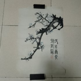 无款老画白梅3平尺，画功好（北16）