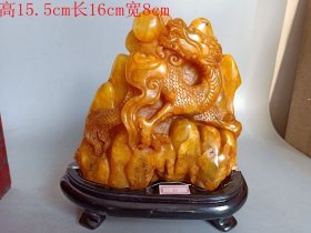 清代田黄石龙摆件
