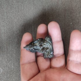 铜渔翁小摆件。