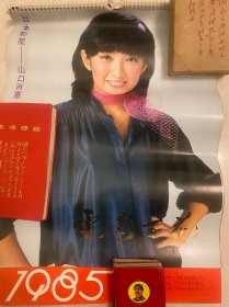 1985年电影百花挂历（12张全）日本电影名星山口百惠、台湾影星林青霞、电影演员龚雪、电影演员宋佳、香港影星刘雪华、电影演员殷亭如、日本影星栗原小卷、电影演员董智芝、电影演员张伟欣、电影演员周洁、新疆小演员孜巴古丽、电影演员朱碧云、电影演员夏箐