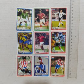 2002年 世界杯 球星卡 9张