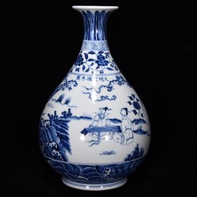明宣德青花玉壶春瓶29*18.5厘米