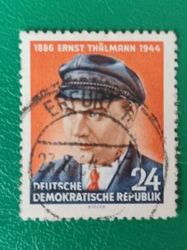 德国邮票 东德 1954年台尔曼逝世10周年 1全销