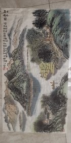 安徽安庆著名老画家（韦远柏）90*40…山水