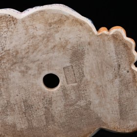 民国曾龙昇造粉彩托宝罗汉佛像 20*22厘米