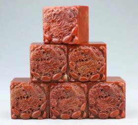 寿山石篆刻莲年有余印章石料练习金石篆刻章料书画闲章批发4X4（三个打包）