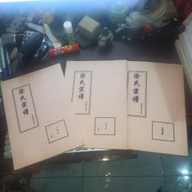 涂氏宗谱 （大房分册+人物志上下，共3册合售）