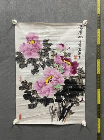 温瑛，北京籍画家，央美毕业，王雪涛学生，北京文史馆员《牡丹图》